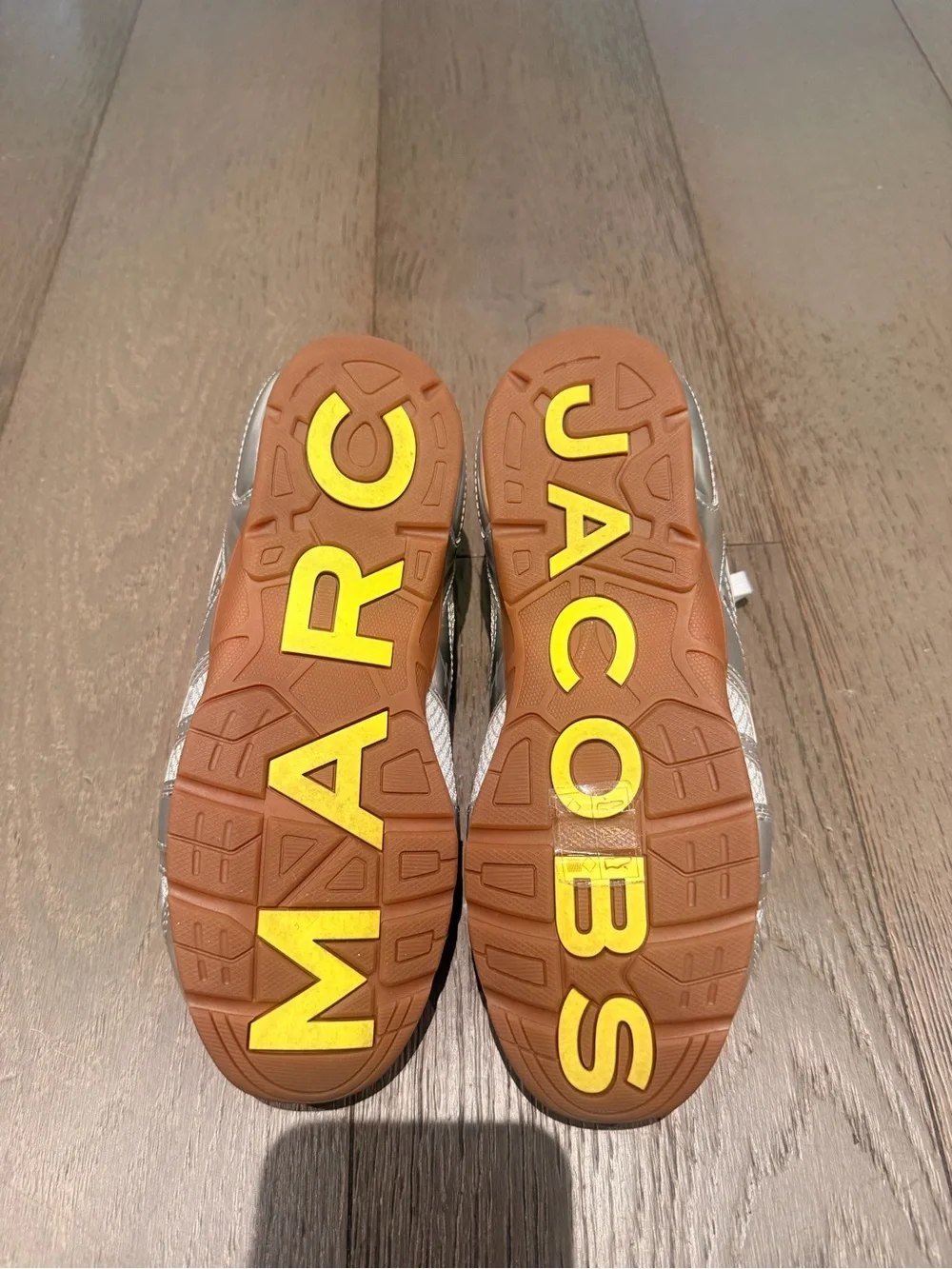 Marc Jacobs Silver and White Women's Sneakers